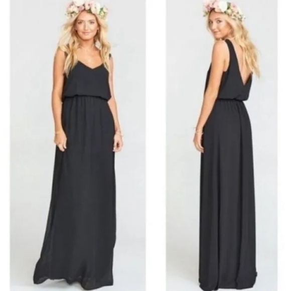 Show Me Your MuMu Kendall Maxi Dress Size X-Small Black NWOT - Picture 3 of 14